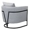 Armen Living Swan Contemporary Accent Chair with Black Iron Finish Gray Fabric LCSWCHGR - alternate 2